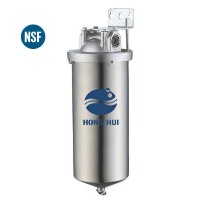 China Commercial HONG HUI HMF-10A NSF High Pressure Big Blue Stainless Steel 304 Water Filter Systems Clear Water Filter Housing for sale