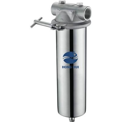 China Commercial HONG HUI IL-10C Stainless Steel 304 Clamp Closure Filter Housing Water Filter Housing for sale