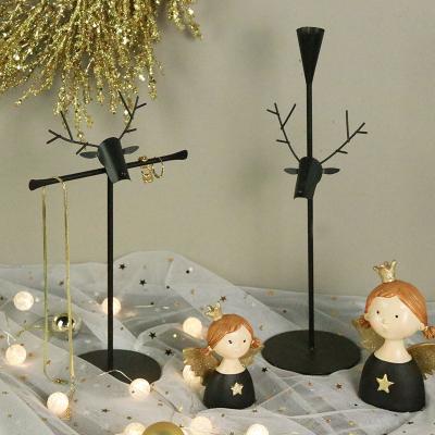 China Luxury Crafts Home Decor Christmas Ornaments Black And Pink Girls Form Living Room Decoration for sale