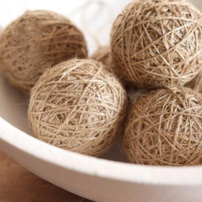 China Decorative Art Decor Home Decor Hemp Rope Basket Nature Hemp Rope Ball for sale