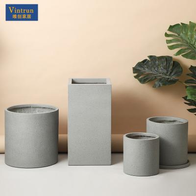 China Modern Cement Flower Pots And Planters Large Size Eco - Friendly Flower Pots And Planters Garden Tree Planter for sale