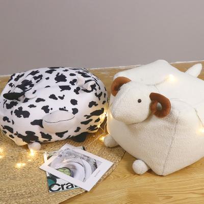 China Removable Hot Selling Kid Living Room Cover Furniture Small Velvet Stool Cartoon Stool For Kid's Room Animal Form Ottoman Stool for sale