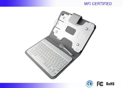 China Portable MFI iPad Apple Keyboard Leather Case Wired 8 Pin Connector for sale