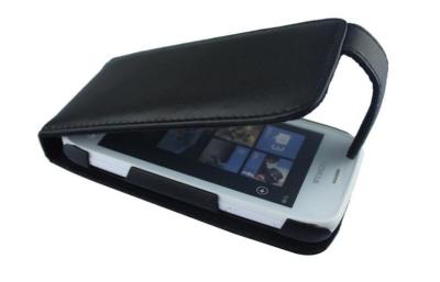 China Black Real Nokia Leather Phone Case Flip Style for sale