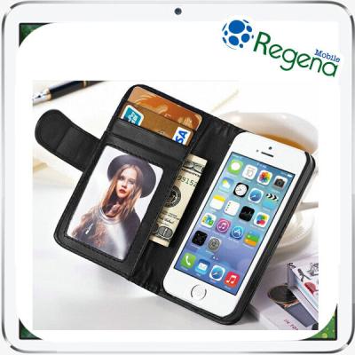 China cartera de cuero del teléfono móvil de la PU de las fundas protectoras del teléfono celular del iPhone 5S del iPhone 5 en venta