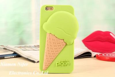 China El teléfono celular de encargo verde del helado encajona la funda protectora iPhone6 para los regalos promocionales en venta