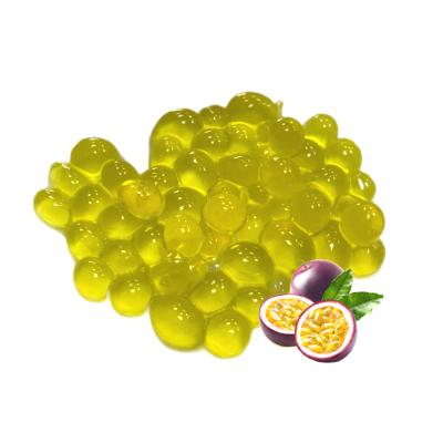 China LMC Taiwan Bubble Tea Supplier Fruit Popping Boba Passion Fruit Flavor Round for sale