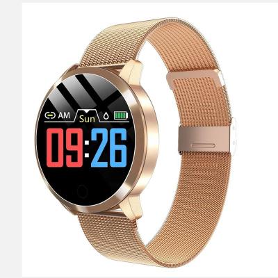 China Hot Selling Q8 Touch Screen Sports Heart Rate Monitoring IP68 Body Temperature Waterproof Smart Wristband for sale