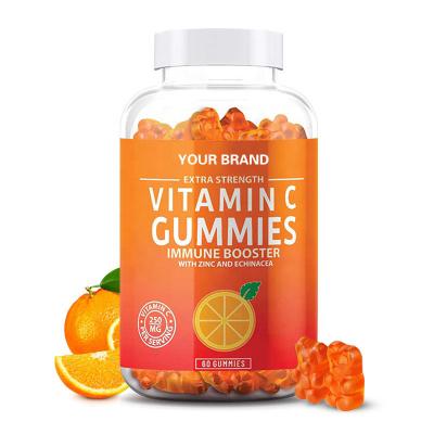 China Hot Sales Private Label Beauty Skin Care Health Care Supplement Adult Vitamin C With Zinc Whitening Gummies Candy for sale