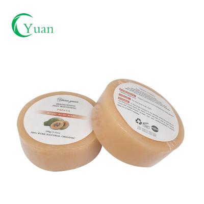 China Basic Cleansing Brightening Skin Whitening Papaya Kojic Acid Soap for sale