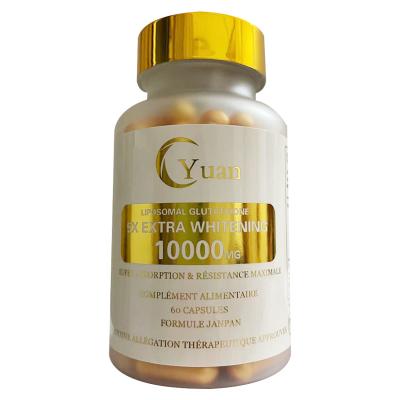 China Adult Maximum Strength Absorption Result 10000mg Glutathione Liposomal Collagen Skin Whitening Capsules for sale