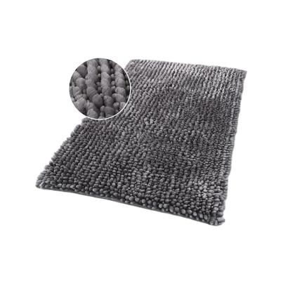 China Sustainable Luxury Microfiber Chenille Anti Slip Quick Dry 100% Polyester Bath Mat Set for sale