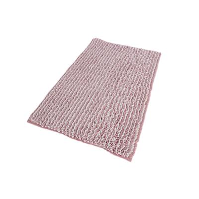 China Durable Custom Chenille Anti Slip Bath Room Rug Shaggy Absorbent Washable Cover for sale