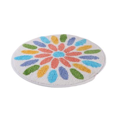 China Sustainable Special Round Shape Guaranteed Quality Shower Children Non Slip Bath Mat Foot Microfiber Bath Mats for sale