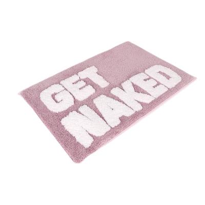 China Durable Bathroom Anti-Slip Cover Soft Mat Microfiber Bath Mats Bath Mat Water Absorbent Premium Letter for sale