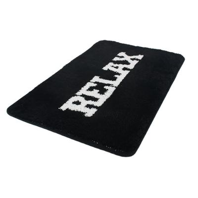 China Microfiber Bathroom Microfiber Letter Design Kitchen Sustainable Comfortable Soft Floor Mats Special Mats Anti Slip Bath Mats for sale