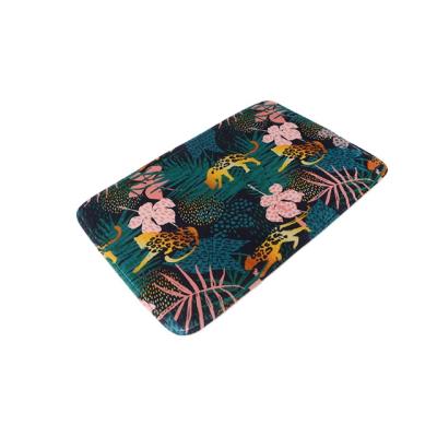 China Sustainable Hot Selling Good Quality Printed Coral Fleece Bath Rug Bathroom Bath Mat for sale