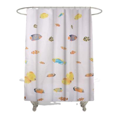 China Durable Clear Shower Curtain Polyester Shower Curtain Summer Shower Curtain With A Cute Pattern for sale