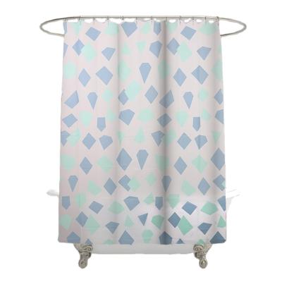 China Viable Wholesale PEVA Bathroom Shower Curtain Set Dot Printing Bathroom Shower Curtain Waterproof Liner for sale