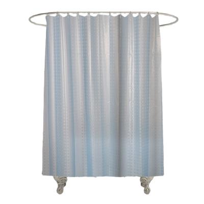 China Sustainable Printed High Quality Custom PEVA Shower Curtain Clear Shower Curtain With Hooks And Magnet for sale