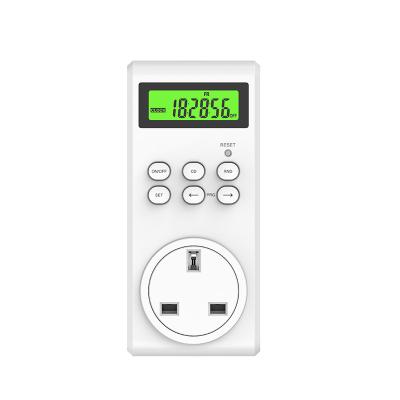 China Beautiful Timer Switch Weekly Timer Socket with Switchable UK Plug and 12/24HR Clock for sale