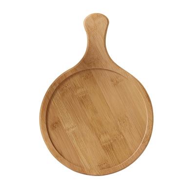 China Disposable Home Kitchen Round Bamboo Wooden Paddle Tray Spatula Cutting Board Accessories Pizza Cheese Bread Skin Cooking Tools for sale