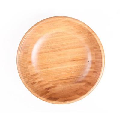 China Factory Wholesale Custom Wooden High Quality Disposable Recycle Round Large Antique Natural Bamboo Serving Bowl Salad Bowl For Food Fruit Set for sale