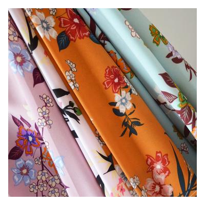 China Super Soft Stretch Polyester Spandex Fabric 4-Way Stretch Woven Fabric For Dress for sale