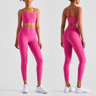 China Breathable High Waisted Exercise Fitness Yoga Wear Workout Sets Fitness Set Two Piece Yoga Suit Fitness Yoga Set 2022 for sale