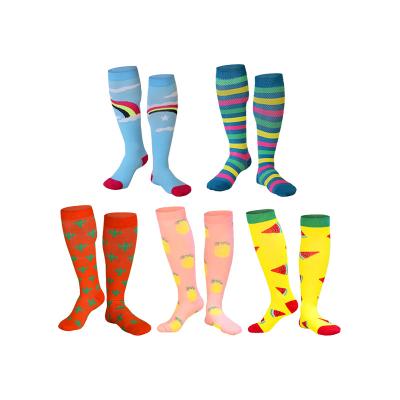 China Breathable Funny Running Thigh High Cartoon Gym Knee High Socks Logo High Grip Socks Sports Compression Socks for sale