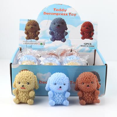 China Eco-friendly New Products For 2022 Squeeze Toy Soft TPR Pressure Ball Plush Toy Teddy Dog Animal Flour Ba for sale