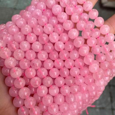 China Making Rose Rose Quartz Round Loose Beads Jewelry Necklace Bracelet Earring 6mm Wholesale Bulk Quartz Crystal Beads DIY Bracelet Charm Bracelets For Jewelry Making for sale