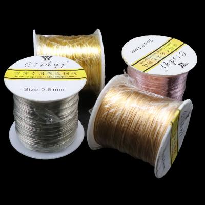 China Jewelry Making 0.3-1mm Tarnish Resistant Jewelry Beading Wire Indelible Gold Copper Wire For Jewelry Dropshipping for sale