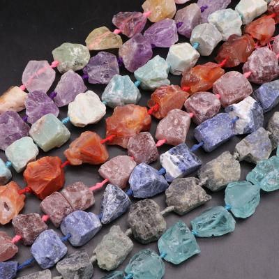 China Natural Irregular Rough Amazonite Jewelry Necklace Bracelet Earring 16-30mm Lais Rose Quartz Crystal Stone Beads citrine,Raw Amethyst Stones High Quality for sale