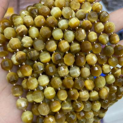 China Jewelry Making Faceted Olive Shape Gold Tiger Eye Stone Bead Jewelry Necklace Bracelet Earring 6mm 8mm 10mm Loose Gemstone Beads For Jewelry Making DIY for sale