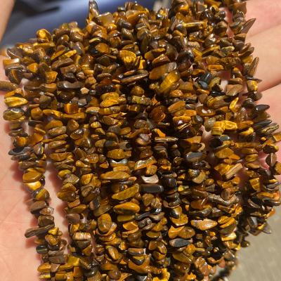 China Making Jewelry Necklace Bracelet Earring Wholesale Loose Gemstone Beads, Irregular Chip Stone Beads, Natural Yellow Tiger Eye Beads for sale