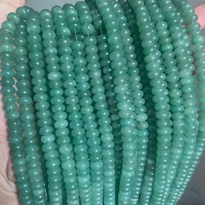 China Jewelry Making Necklace Bracelet Earring Nature Stone Beads Strings 5x8mm Rondelle Abacus Disc Wheel Green Aventurine Bead Spacers For Jewelry Making for sale