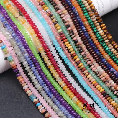 China Natural Abacus Gemstone Rondelle Spacer Beads Bead Crystal Healing Quartz Stone Beads Jewelry Necklace Bracelet Earring 2x4mm For Jewelry Making for sale