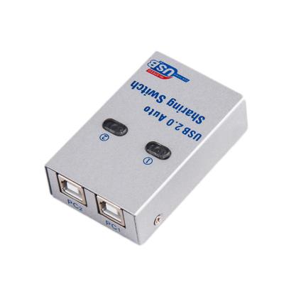 China USB 2.0 Auto Sharing Splitter Switch For Printers 2 Port Hub Changer 2 Hosts 2 Computer PC Share One Printer USB Holder 2ua for sale