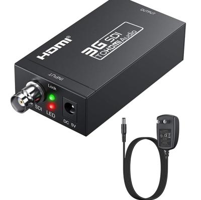 China Quality Materials Micro SDI Converters Full HD 1080P Guarantee Metallic Audio Video Converter To Hdmi With 5V Power Adapter for sale