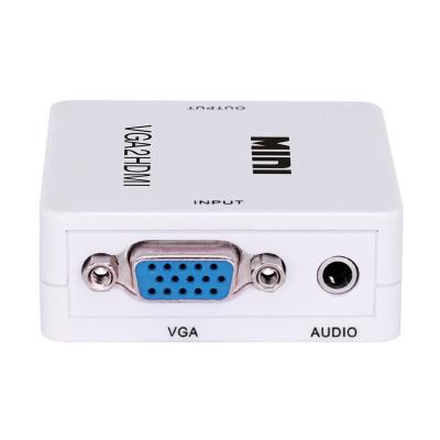 China Plastic Parts High Quality Wide Compatibility Silver White Many To Many USB VGA To Hdmi Supplement for sale