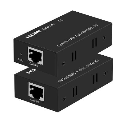 China RJ45 1080P Materials Converter Transfer Repeater Splitter Hdmi 4K 60M Extender With 5V Power Metal Adapter for sale