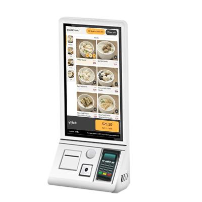 China Shopping Mall Fast Food Restaurant 24 32 Inch All In One Touch Self Service Payment Ordering Kiosk for sale