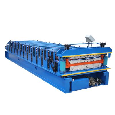 China color steel double layer roof sheet roll forming machine en venta