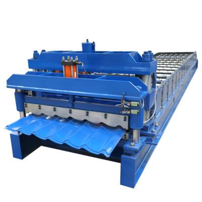 China Glazed roll forming iron sheet roll forming line glazed tile roofing sheet making machine Te koop