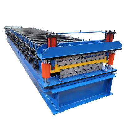 China Double layer glazed tile roofing sheet IBR sheet rolled machine construction materials for sale