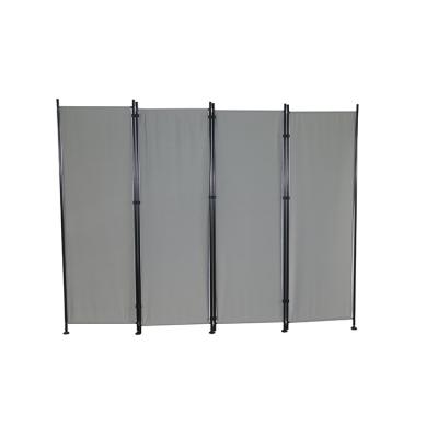 China 4 Panel H0802 Foldable Classic Gray Decorative Room Divider Fashion Movable Dividers For Rooms for sale