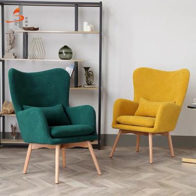 China (Other)Adjustable Modern Accent Chair Upholstered Armchair Wood Fabric Single Living Room Sofa for sale