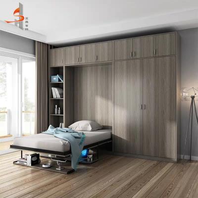 China Custom made modern new style multifunctional vertical wall bed murphy bed home furniture for sale