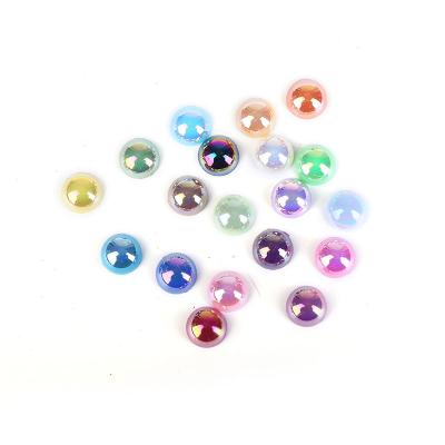 China Latest Popular Design Plating Pearl Color Semicircle Magic Patch Decorative Handwork Diy Hair Accessories for sale